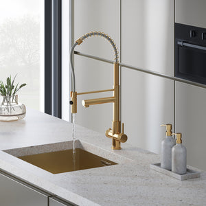 Hanstrom 3-in-1 Flex Touch Instant Boiling Water Tap - Brushed Gold