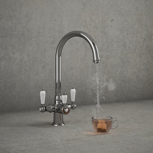 Hanstrom 3-in-1 Traditional Stroran Pro Instant Boiling Water Tap - Chrome