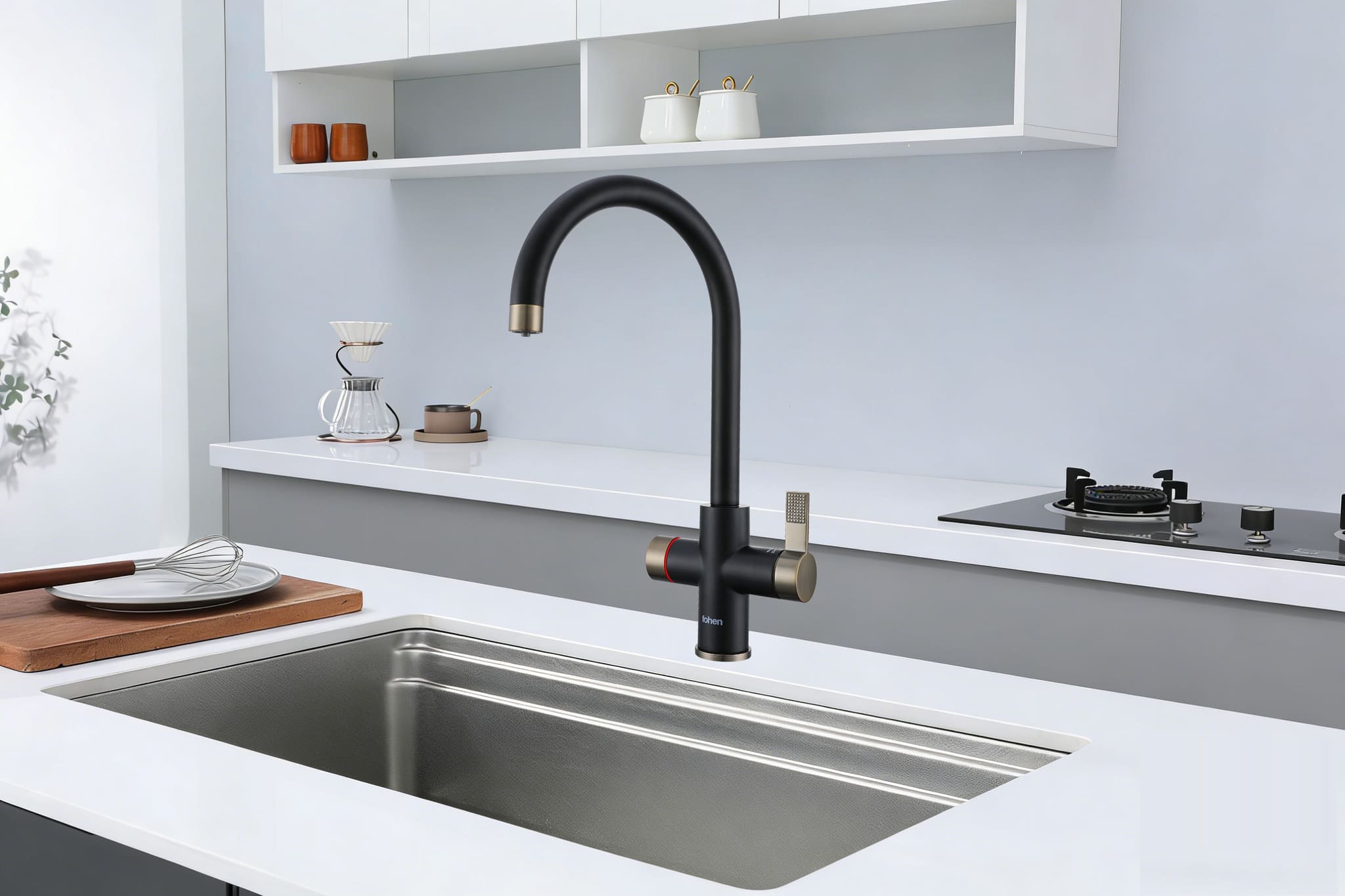 Fohen 4-in-1 Fervente - Matt Black with Patinated Brass Accents