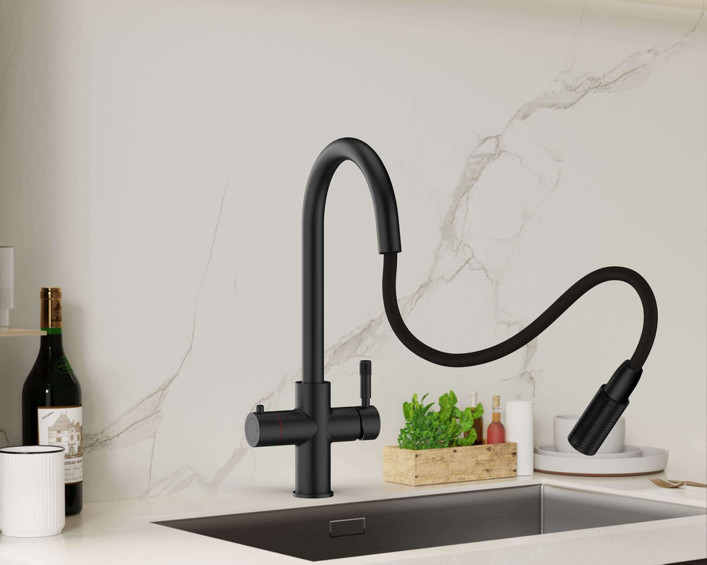 Hanström 4-in-1 Flex Pro Instant Boiling Water Tap - Matt Black