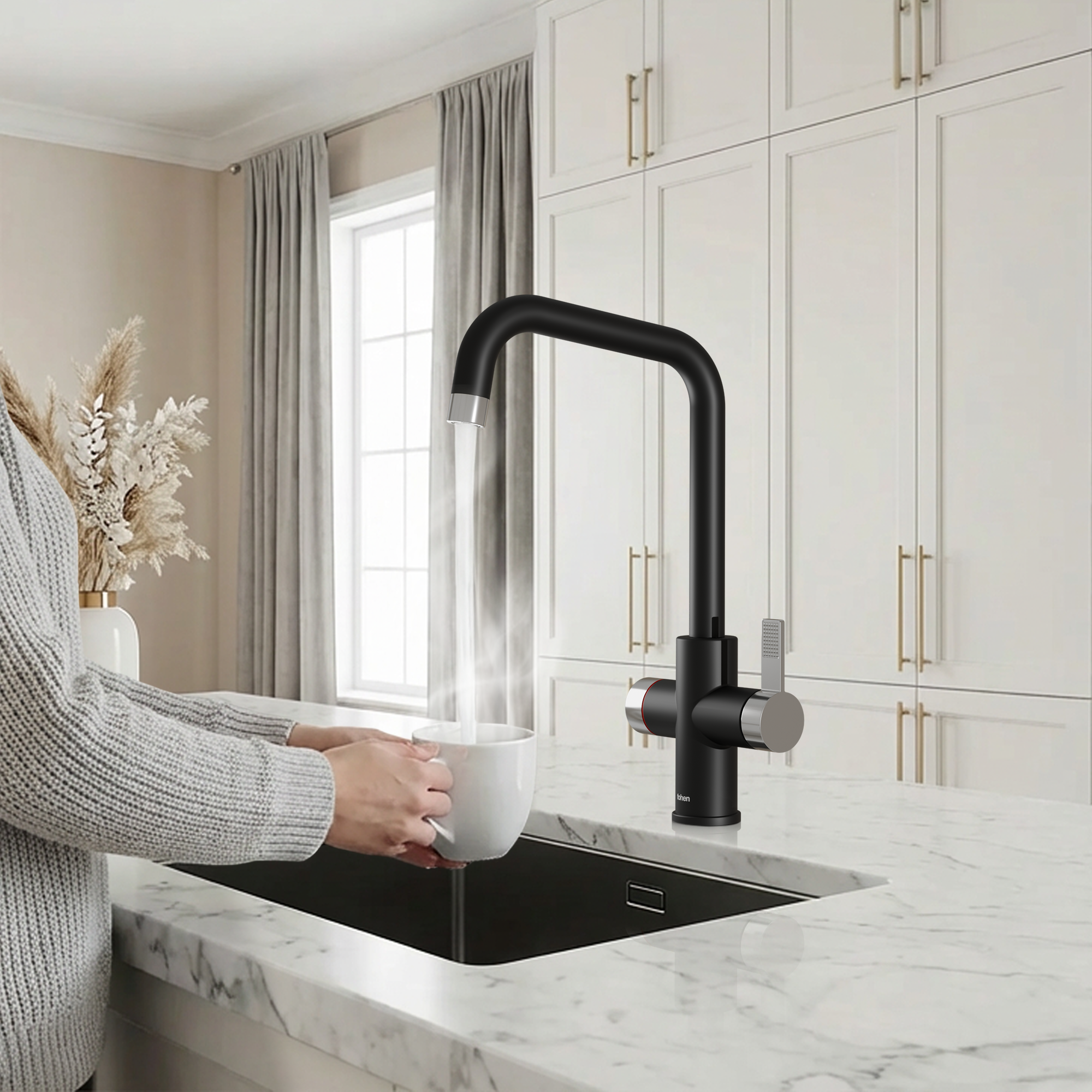 Fohen 4-in-1 Fedina - Matt Black & Chrome Accents