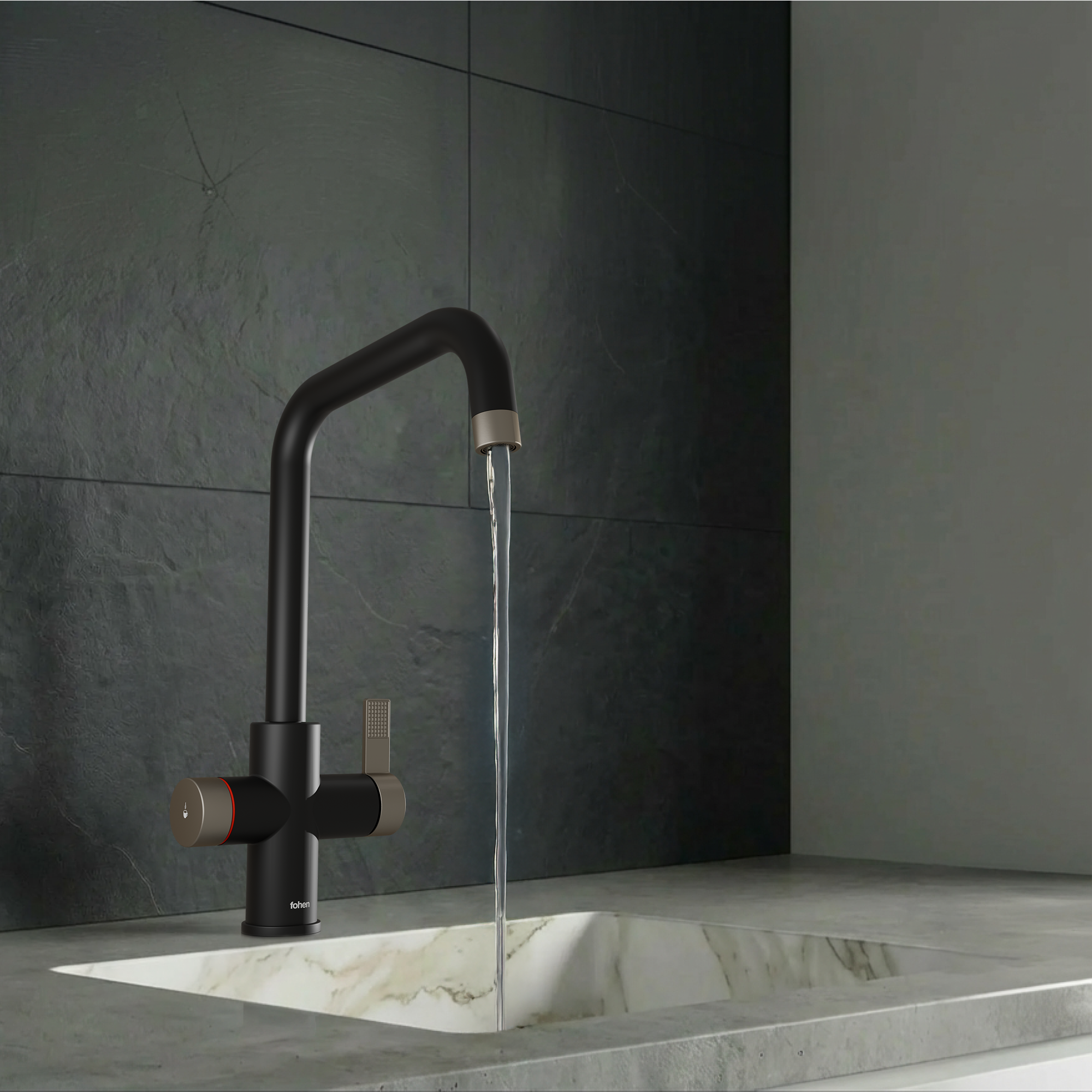 Fohen 4-in-1 Fedina - Matt Black & Nickel Accents