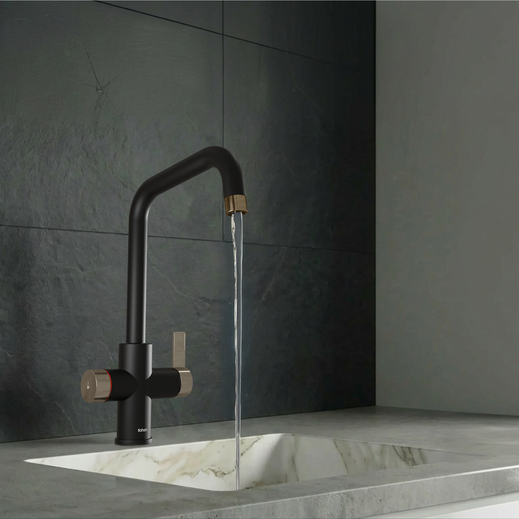 Fohen 4-in-1 Fedina Touch - Matt Black & Patinated Brass Accents