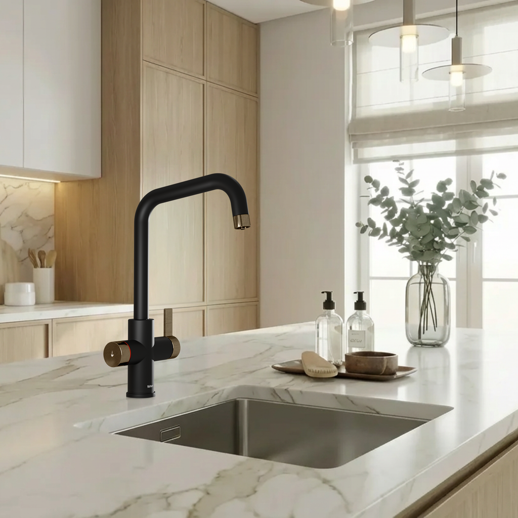 Fohen 4-in-1 Fedina Touch - Matt Black & Patinated Brass Accents