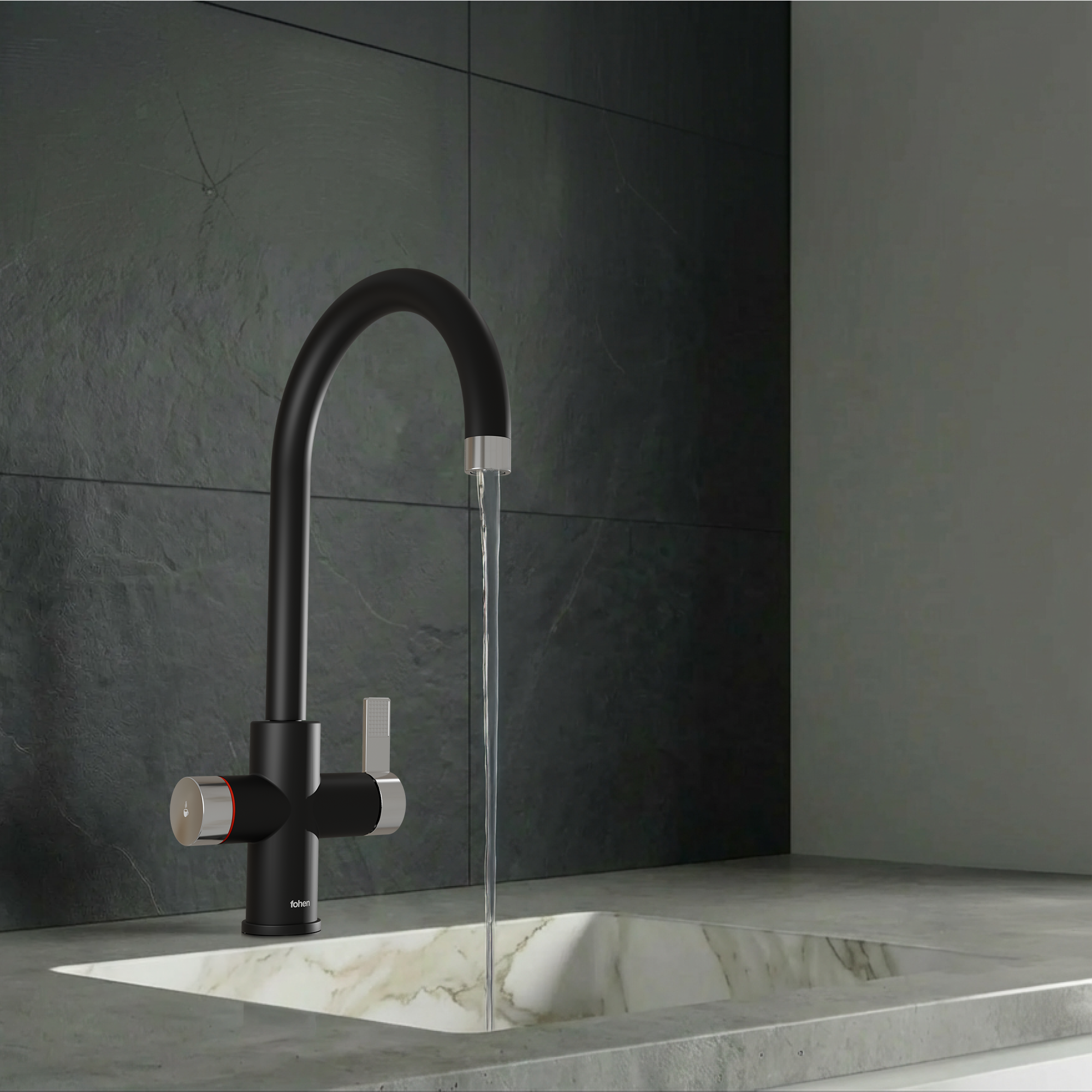 Fohen 4-in-1 Fervente - Matt Black with Chrome Accents