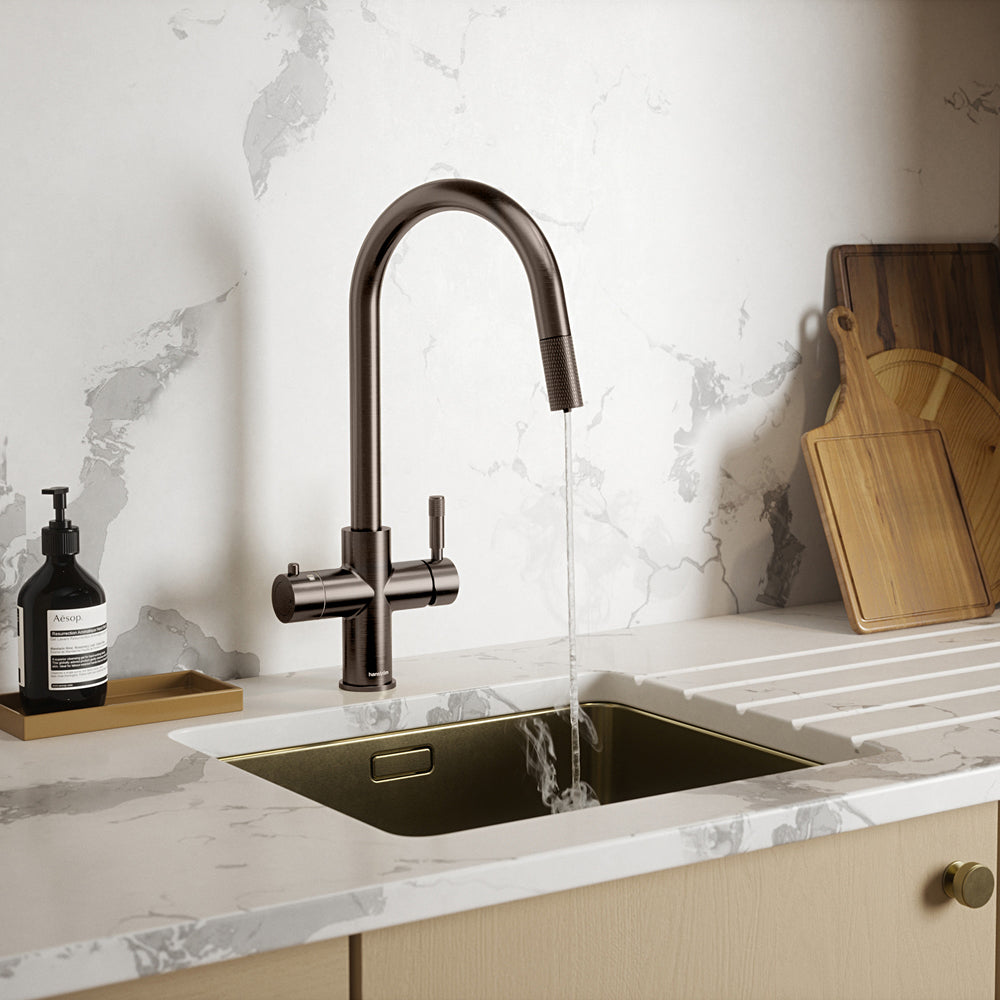Hanström 4-in-1 Flex Pro Instant Boiling Water Tap - Brushed Bronze
