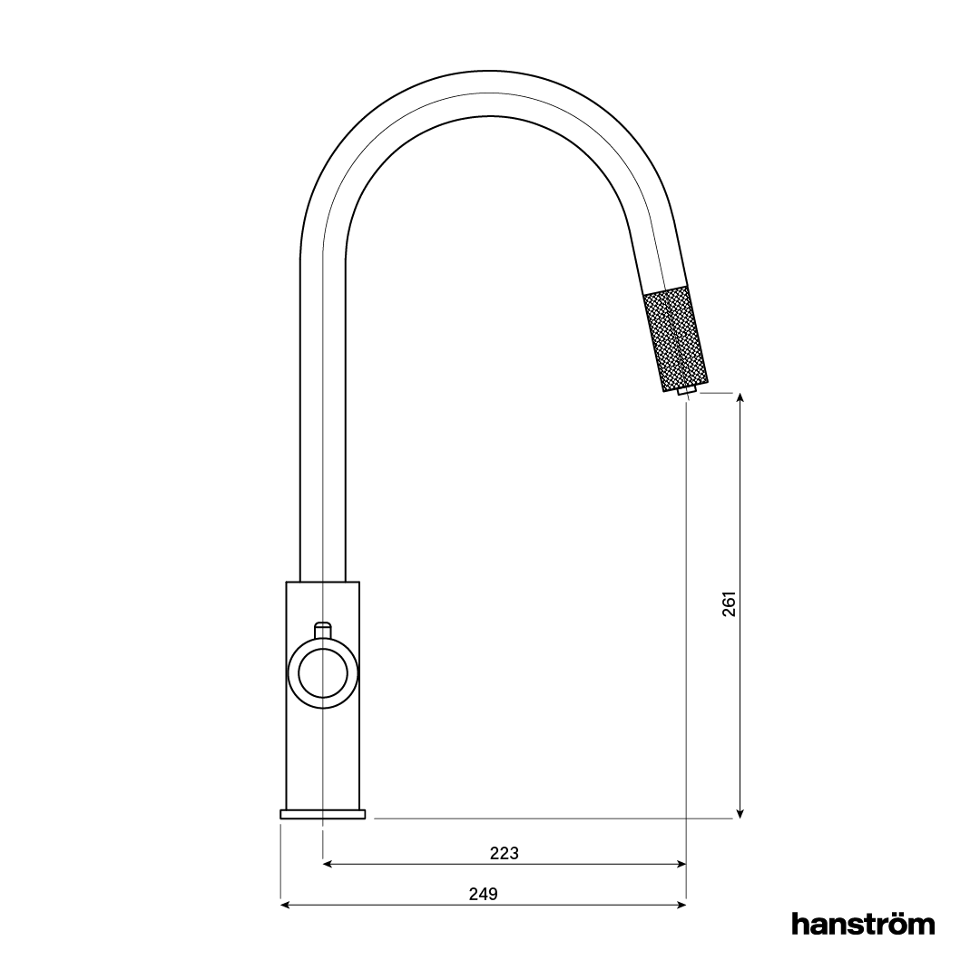 4-in-1 Hanström Flex Pro Boiling Water Tap - Antique Brass