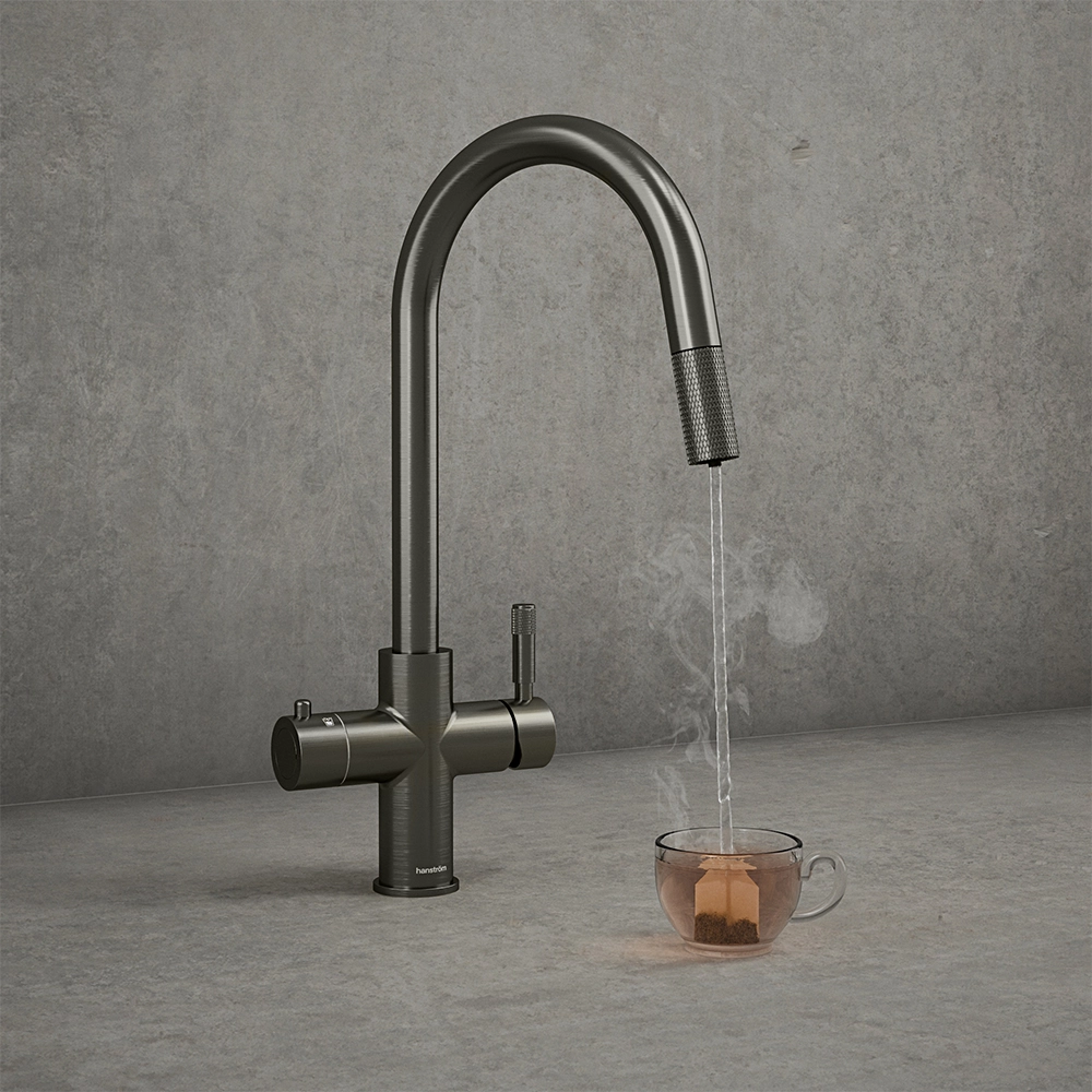 Hanstrom 4-in-1 Flex Pro Instant Boiling Water Tap - Gunmetal Grey