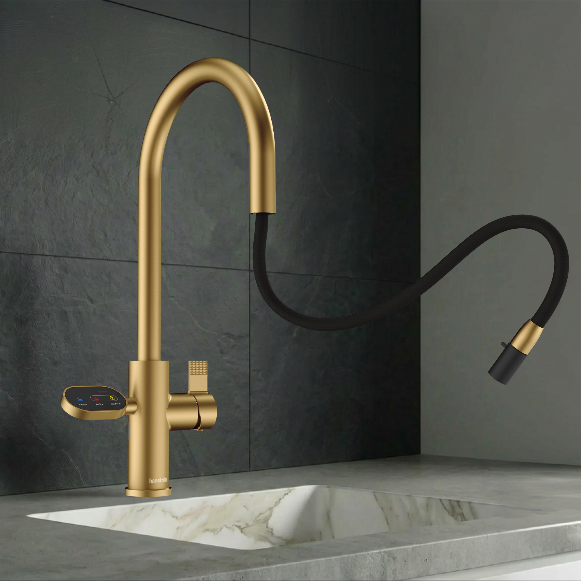 Hanström 4-in-1 Nexa Digital Pullout - Brushed Gold