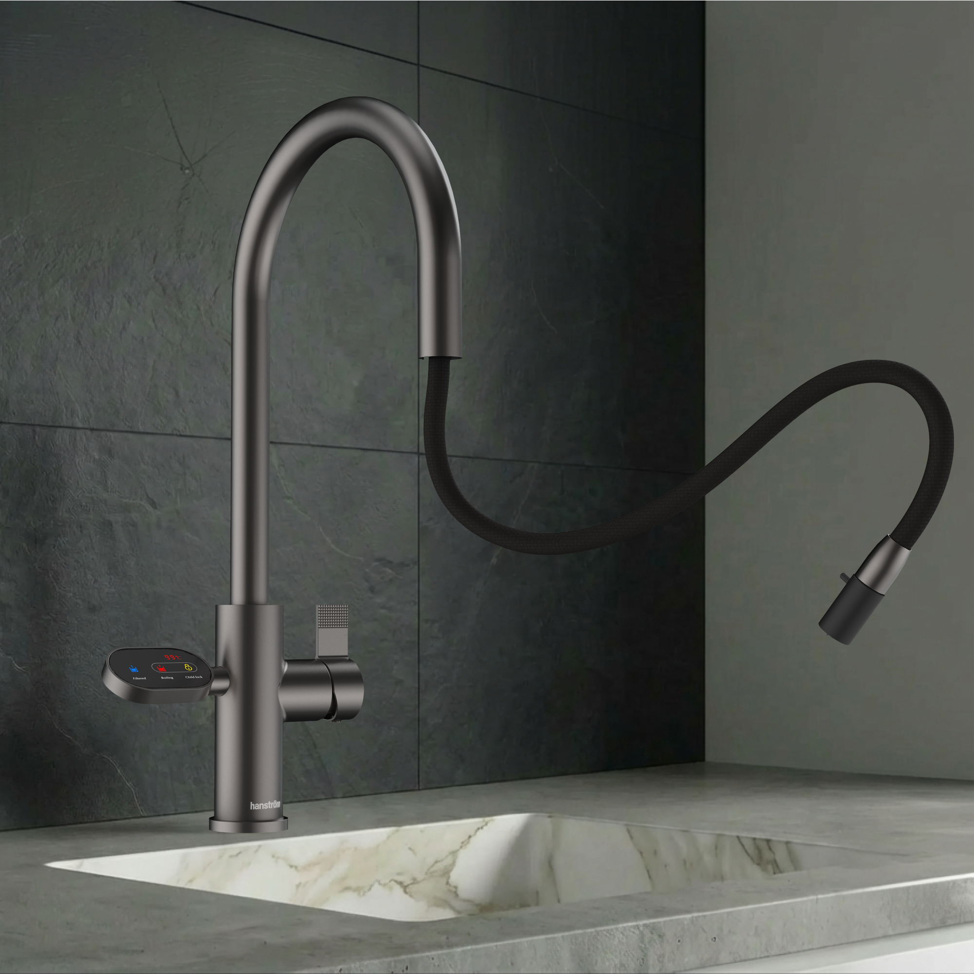 Hanström 4-in-1 Nexa Digital Pullout - Gunmetal Grey