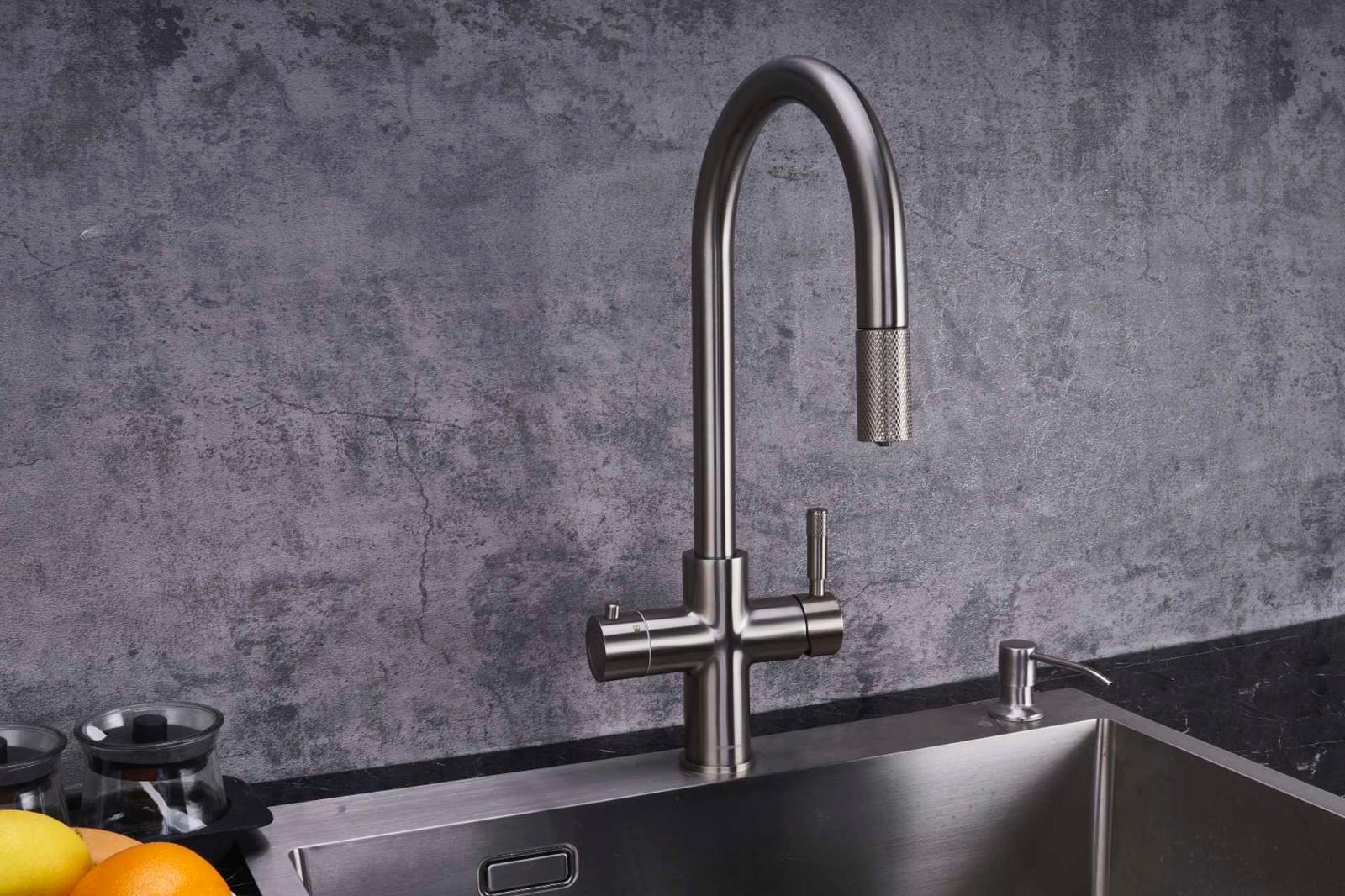 Hanström 4-in-1 Flex Pro Instant Boiling Water Tap - Brushed Nickel