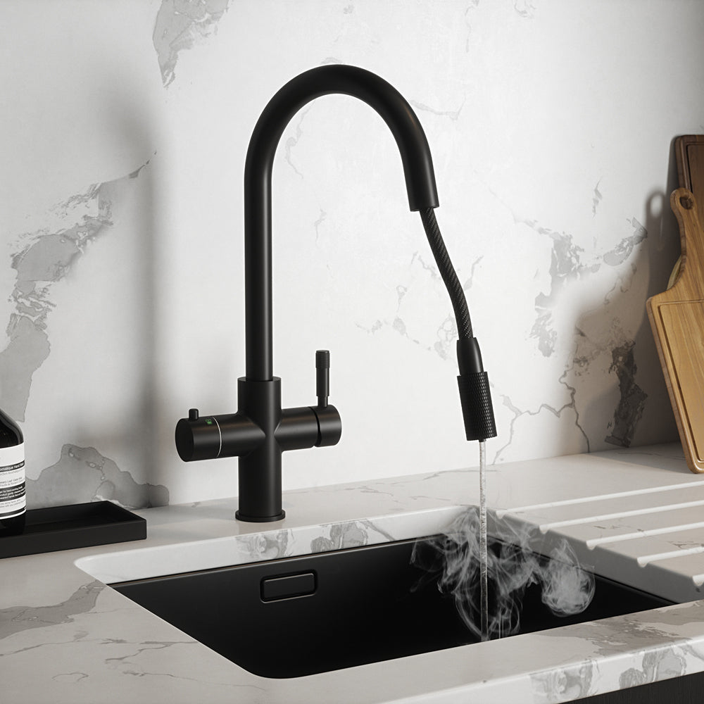 Hanström 4-in-1 Flex Pro Instant Boiling Water Tap - Matt Black