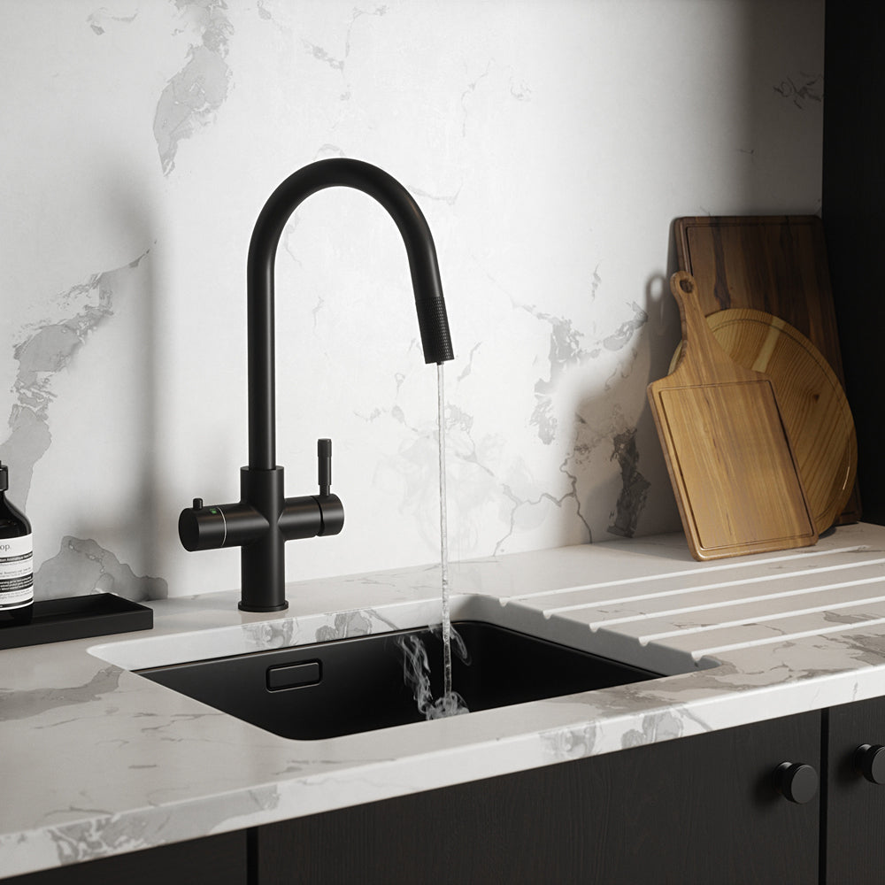 Hanström 4-in-1 Flex Pro Instant Boiling Water Tap - Matt Black
