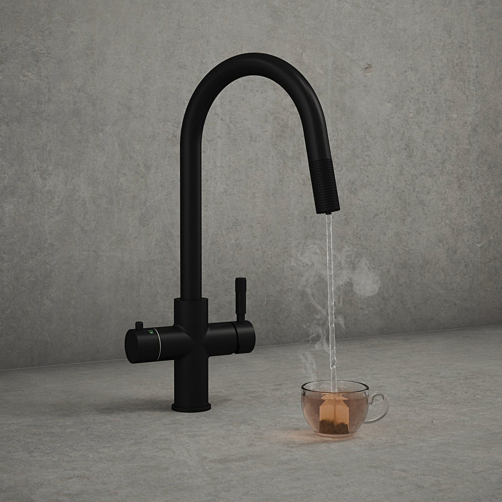Hanström 4-in-1 Flex Pro Instant Boiling Water Tap - Matt Black