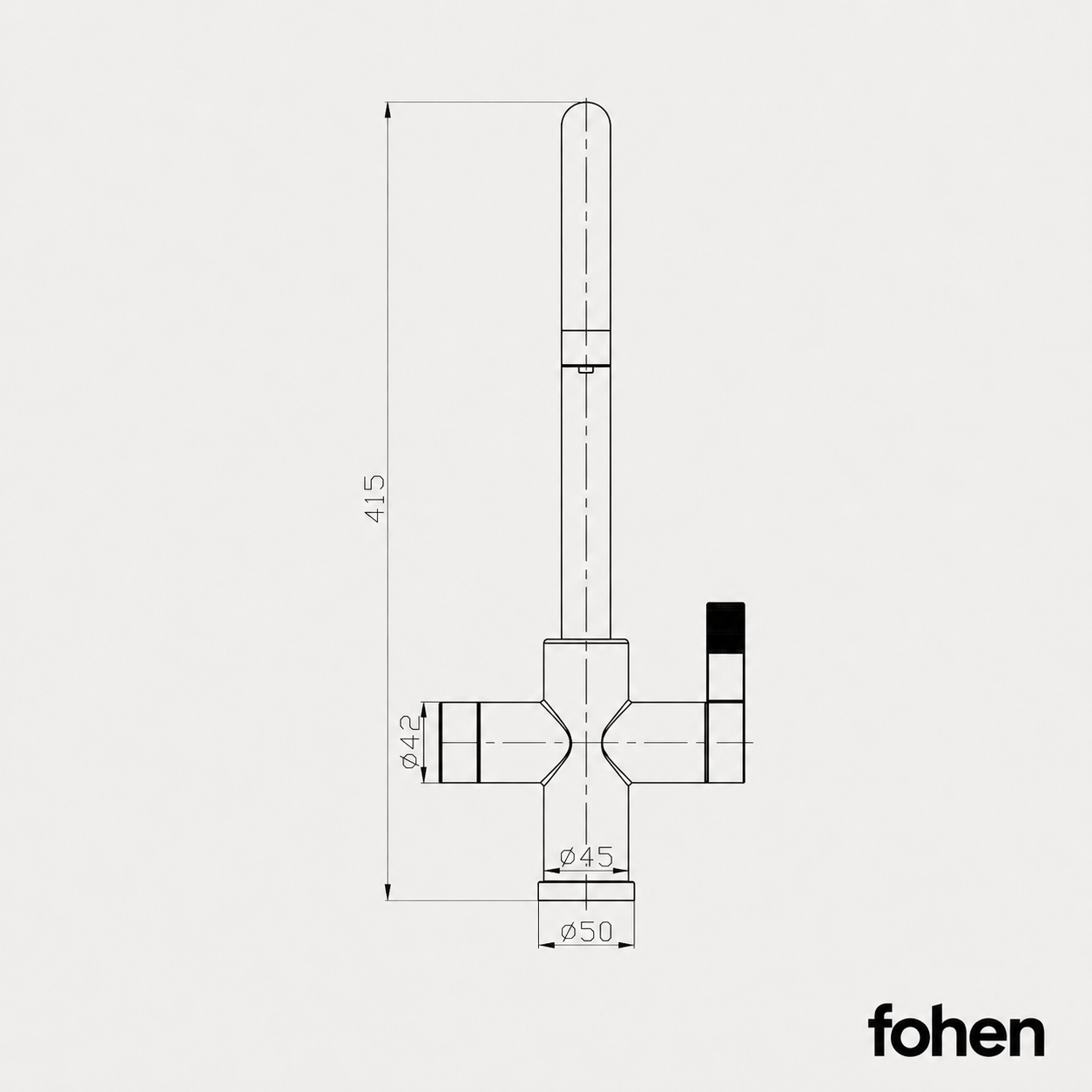 Fohen 4-in-1 Fervente Touch - Matt Black with Rose Gold Accents