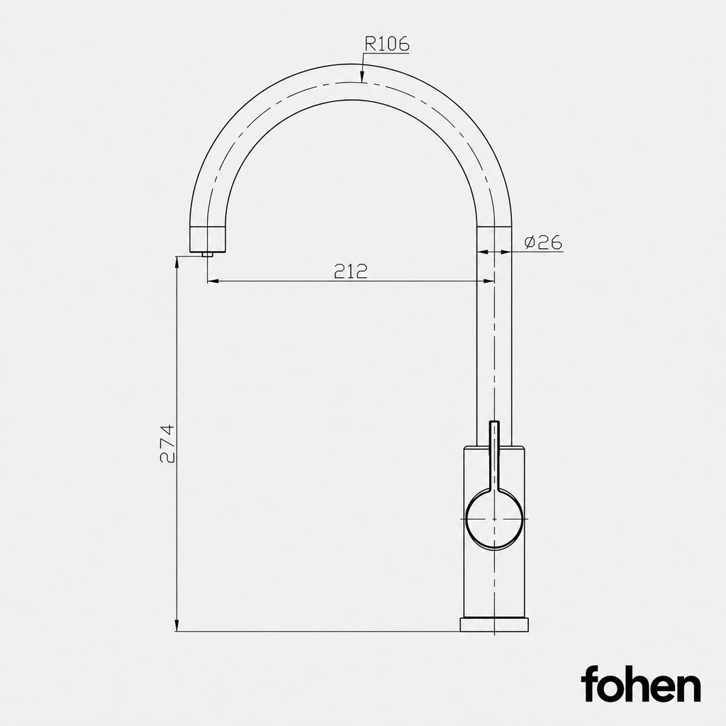 Fohen 4-in-1 Fervente Touch - Matt Black with Rose Gold Accents