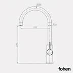 Fohen 4-in-1 Fervente Touch - Matt Black with Rose Gold Accents