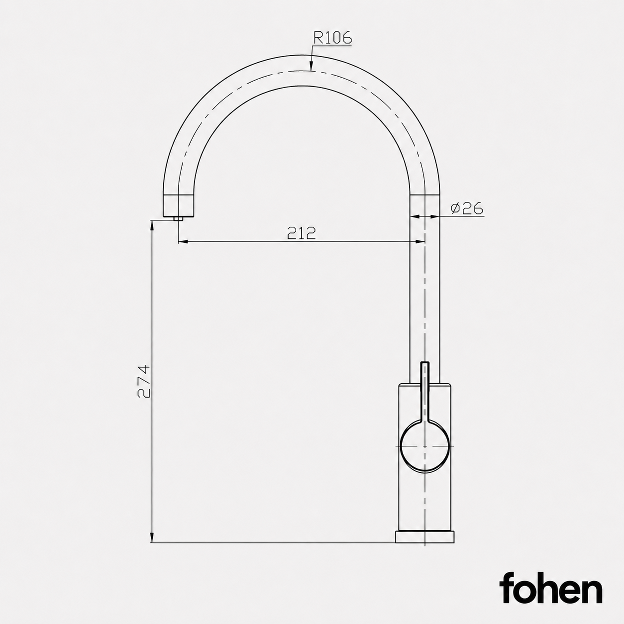 Fohen 4-in-1 Fervente Touch - Matt Black with Rose Gold Accents