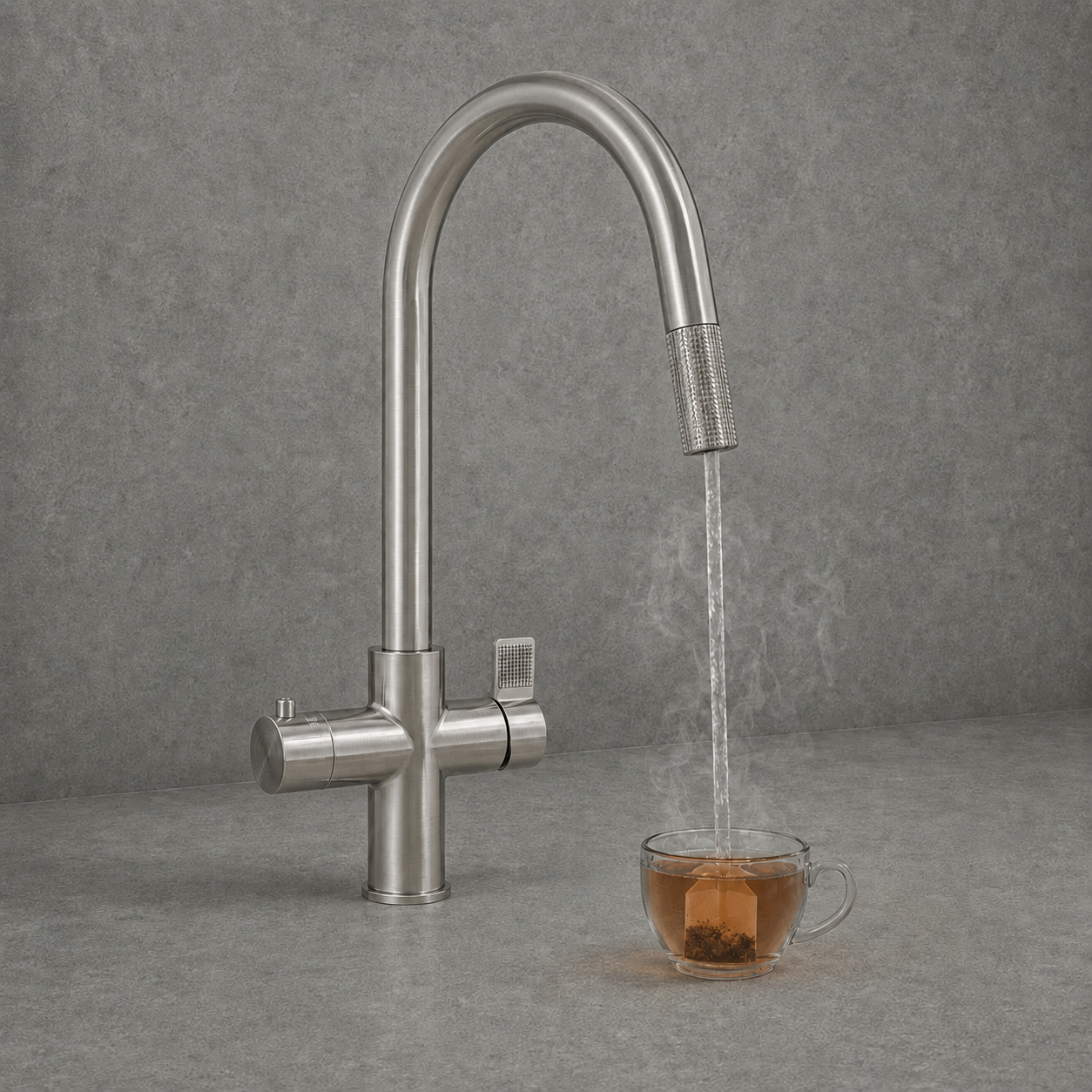 4-in-1 Hanström Flex Pro Instant Boiling Water Tap - Brushed Nickel