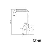 Fohen Fohen Figaro Brushed Gold Boiling Water Tap