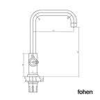 Fohen Fohen Flagro Brushed Gold Instant Boiling Water Kitchen Tap