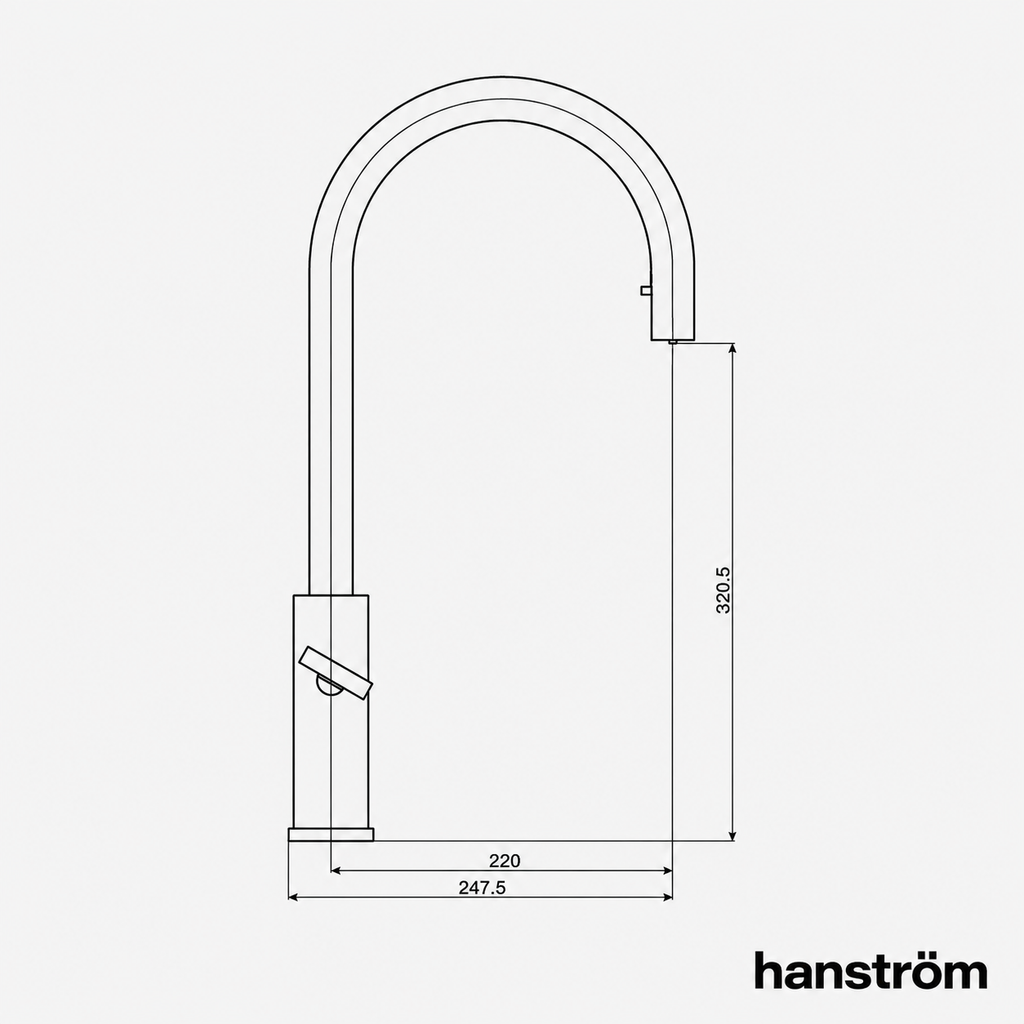 Hanström 4-in-1 Nexa Digital Pullout - Brushed Brass