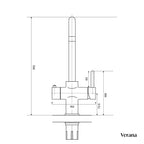 Verana 3-in-1 Square Instant Boiling Water Tap - Brushed Copper