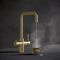 Verana 3-in-1 Square Instant Boiling Water Tap - Brushed Brass
