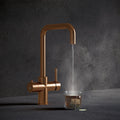 Verana 3-in-1 Square Instant Boiling Water Tap - Brushed Copper