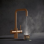 Verana 3-in-1 Square Instant Boiling Water Tap - Brushed Copper