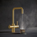 Verana 3-in-1 Square Instant Boiling Water Tap - Brushed Gold