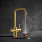 Verana 3-in-1 Square Instant Boiling Water Tap - Brushed Gold